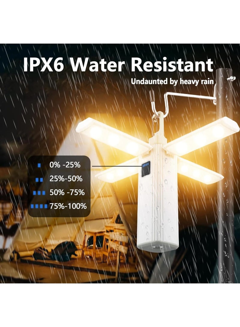 سيوسي فانوس تخييم قابل لإعادة الشحن، 2000 مللي أمبير، 1000 لومن مصباح يدوي LED قابل للتعتيم، مقاوم للماء IPX6، ضوء أساسي لأساسيات المشي لمسافات طويلة والتخييم - Image 5